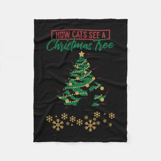 Cobertor De Velo Natal Como Gatos Vêm Uma Ideia De Presente De Árvo (Frente)