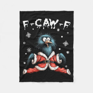 Cobertor De Velo Natal Corvo Santa Luz Preta F-caw-f Engraçado