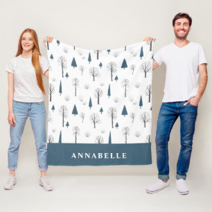 Cobertor De Velo Natal da floresta russa tradicional de inverno