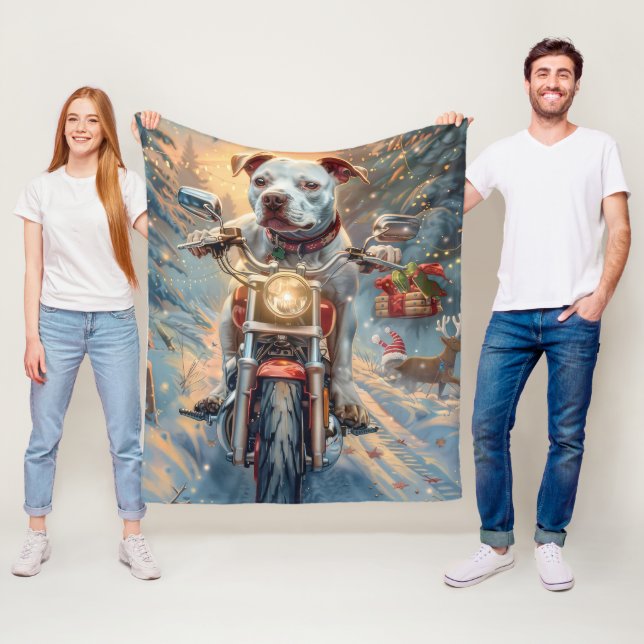 Cobertor De Velo Natal de Motocicleta em Staffordshire Americano (In Situ)