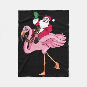 Cobertor De Velo Natal Divertido Em Julho Papai Noel Flamingo Verão