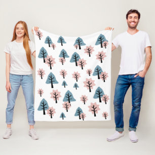 Cobertor De Velo Natal do Pastel Blue Tree Cookie Bell Star