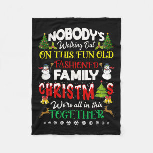 Cobertor De Velo Natal em Família Estamos Todos Juntos Feliz