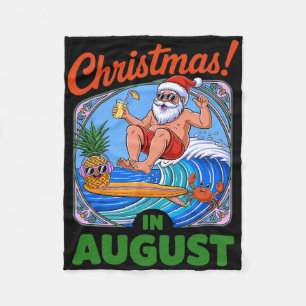 Cobertor De Velo Natal Em Férias De Verão De Agosto Papais noeis En