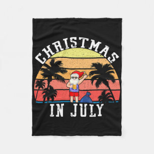 Cobertor De Velo Natal Em Julho Engraçado Vintage Papai Noel Verão