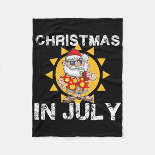Cobertor De Velo Natal Em Julho Funny Santa Com Camisa Havaiana Te