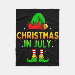 Cobertor De Velo Natal Em Julho Papai Noel Elfo Divertido Natal Hom