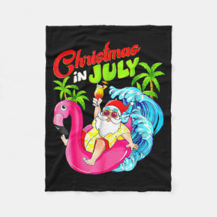 Cobertor De Velo Natal Em Julho Papai Noel Flamingo Havaiano De Ver