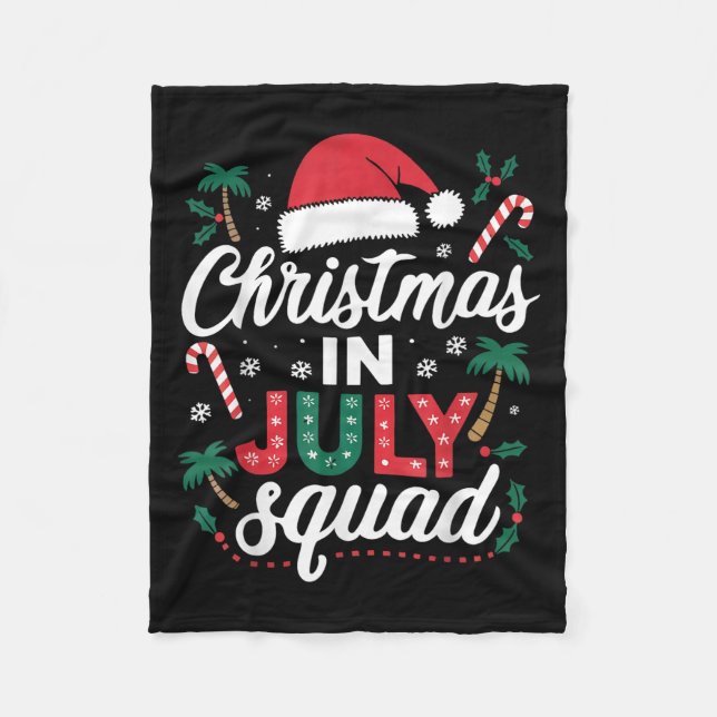 Cobertor De Velo Natal Em Julho Praia Verão Havaí Papai Noel (Frente)