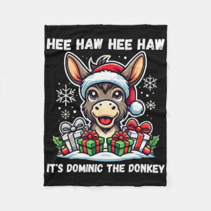 Cobertor De Velo Natal engraçado burro de Natal italiano Dominic T