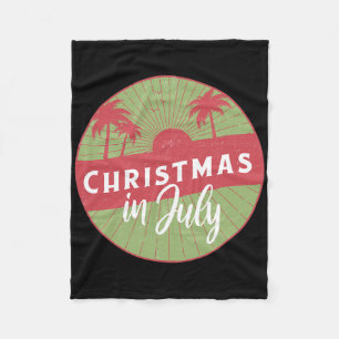 Cobertor De Velo Natal engraçado em julho férias de verão