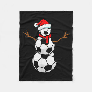 Cobertor De Velo Natal engraçado Futebol Papai Noel Boneco de Neve