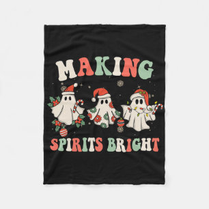 Cobertor De Velo Natal Fantasma Groovy Retro Fazendo Espíritos Bril