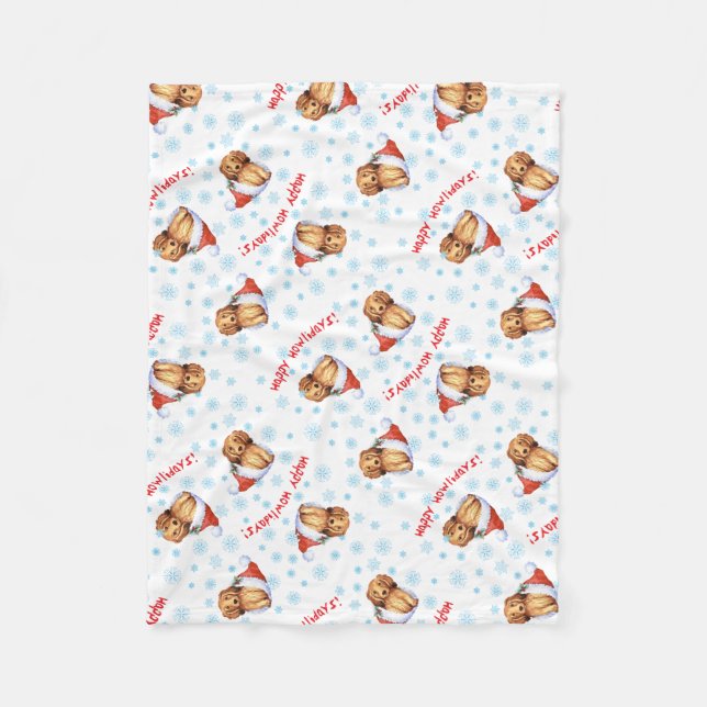 Cobertor De Velo Natal Longhaired Dachshund Fleece Blanket (Frente)