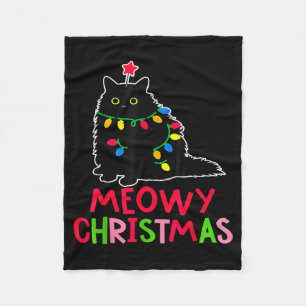 Cobertor De Velo Natal Meowy Luzes de Natal Roupas de dormir Gato P