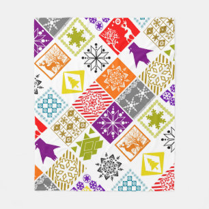 Cobertor De Velo Natal multicolor