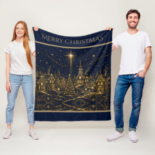 Cobertor De Velo Natal nas Estrelas Vila de Natal
