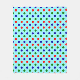 Cobertor De Velo Natal - Padrão de Pontos Polka Vermelho, Verde e A