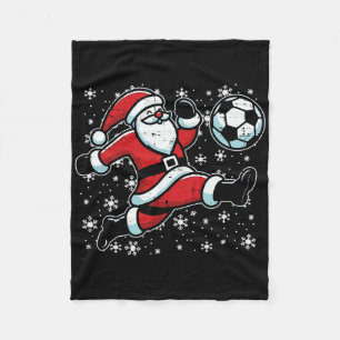 Cobertor De Velo Natal Papai Noel Pé Kick Xmas Futebol Homens Menin