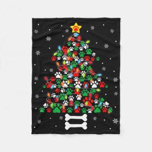 Cobertor De Velo Natal Patas de Cachorro Fofo Árvore de Natal Cacho