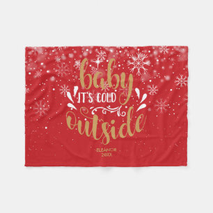 Cobertor De Velo Natal Personalizado Bebê Jesus Está Frio Lá Fora