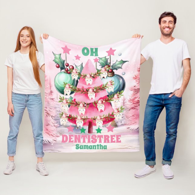 Cobertor De Velo Natal rosa Dentista Feliz Natal (In Situ)