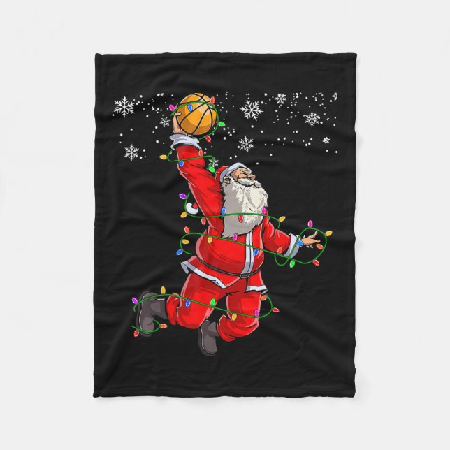 Cobertor De Velo Natal Santa Claus Voleibol Pajama Xmas Mens (Frente)