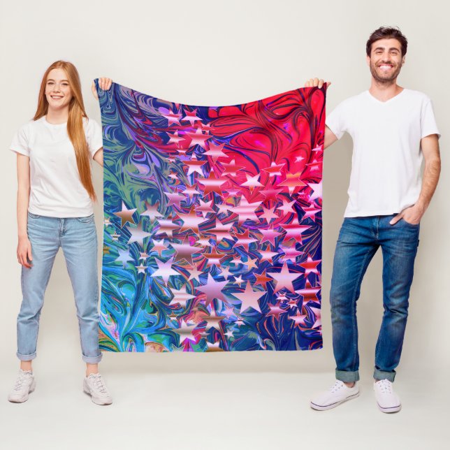 Cobertor De Velo NATAL STARS Abstrato Púrpura Lilás Vermelho (In Situ)