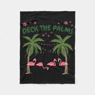 Cobertor De Velo Natal Tropical Flamingo Flórida Decorar As Palmeir