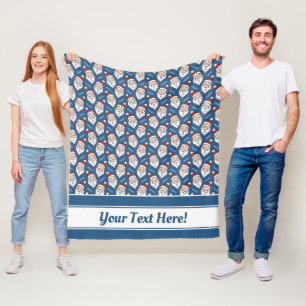 Cobertor De Velo Natal Vermelho e Azul do Papai Noel