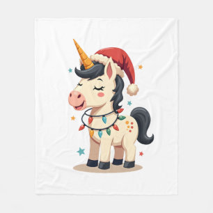 Cobertor De Velo Natal Vintage Unicórnio Dabbing Papai Noel Engraça