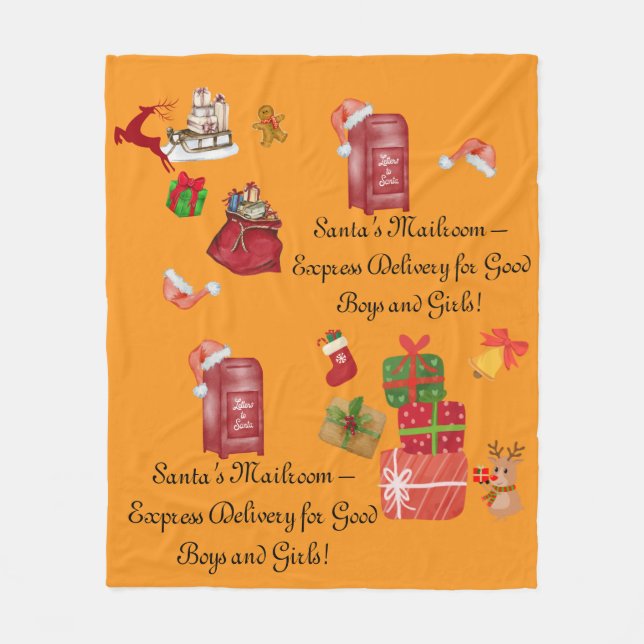 cobertor de velo natalino para crianças presentes  (Frente)