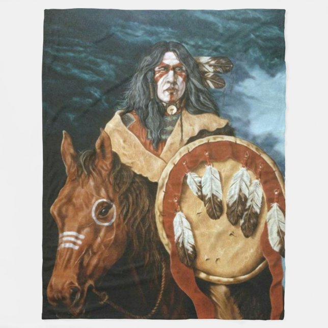Cobertor De Velo NATIVE AMERICAN Fleece Blankets (Frente)