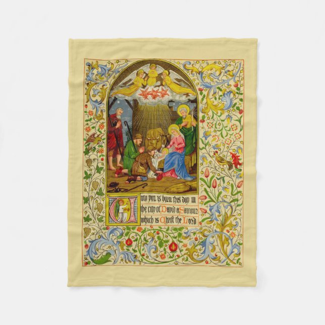 Cobertor De Velo Natividade| Até você é nascer este dia (Frente)