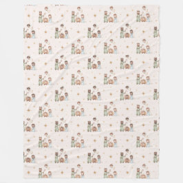 Cobertor De Velo Natividade Cena Fleece Blanket