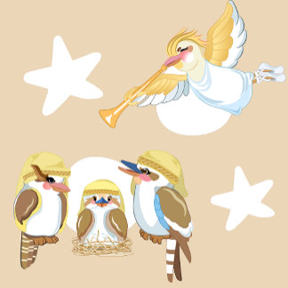 Cobertor De Velo Natividade de Natal Kookaburra