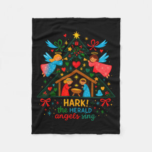 Cobertor De Velo Natividade Hark Os Anjos Mensageiros Cantam Natal