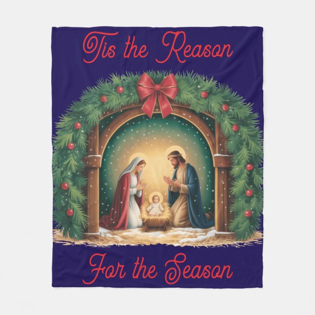 Cobertor De Velo Nativity Fleece Blanket (Frente)