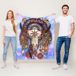 Cobertor De Velo Nativo Americano Dreamcatcher Tribal Buffalo