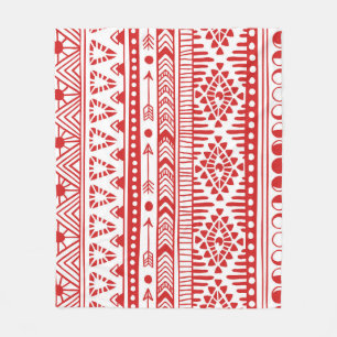 Cobertor De Velo Nativo Americano: Red Ink Doodle.