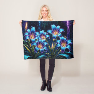 Cobertor De Velo Natureza botânica mística do neon inspirada na des