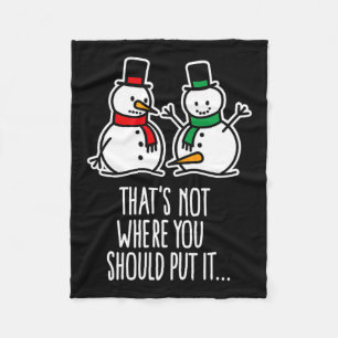 Cobertor De Velo Naughty Christmas Dizendo Snowman Cartoon Ugl Sujo
