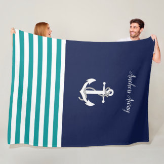 Cobertor De Velo Náutico, branco-vela/âncora para fora/aqua/azul-ma