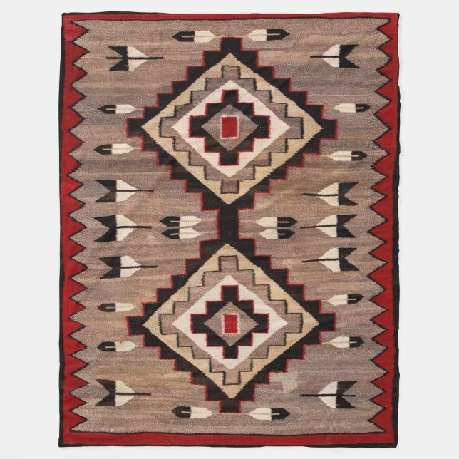 Cobertor De Velo NAVAJO FEATHER PATTERN TAPESTRY 1900 reprint     (Frente)