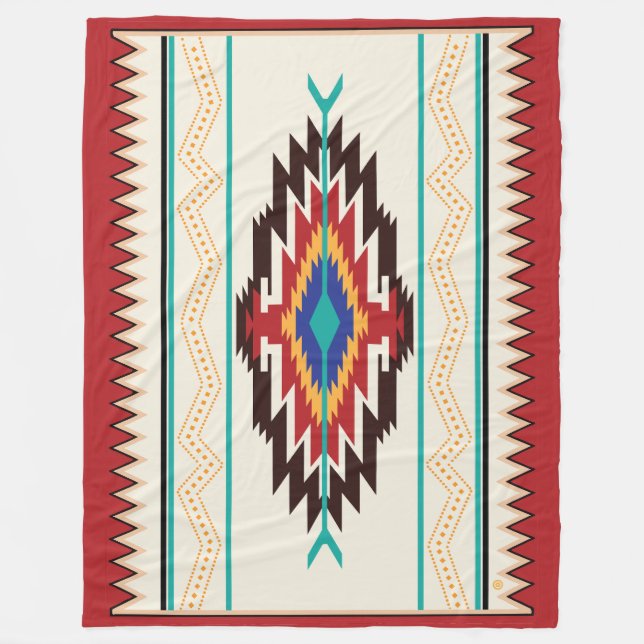Cobertor De Velo Navajo Fleece Blanket (Frente)