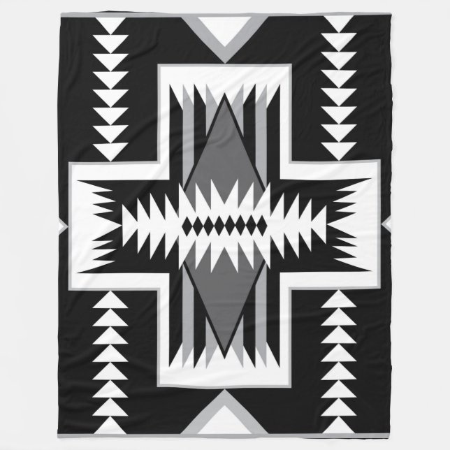 Cobertor De Velo Navajo Indian Design Fleece Blanket (Frente)