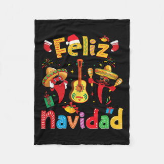 Cobertor De Velo Navidad Mexicana Fiesta Hot Pepper Guitar Parte Xm