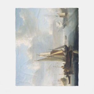 Cobertor De Velo Navios na costa, Willem van de Velde (II),