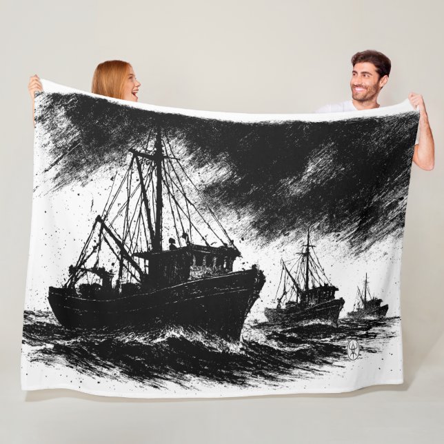 Cobertor De Velo Navios Sacudidos pela Tempestade – Impressão de Ar (In Situ)