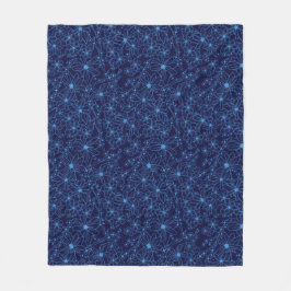 Cobertor De Velo Navy Blue Floral Aesthetic